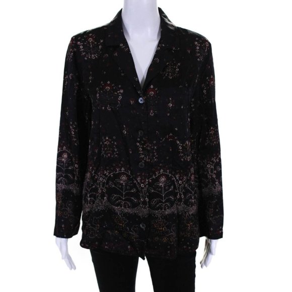 Rebecca Taylor Fleur Silk Button Down - Medium - Picture 6 of 10